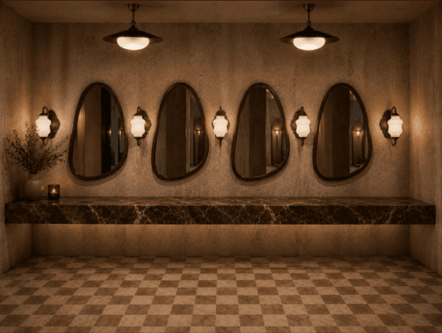 Calore Club powder room vanity stations